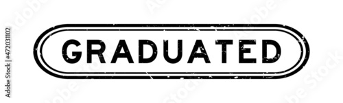 Grunge black graduated word rubber seal stamp on white background