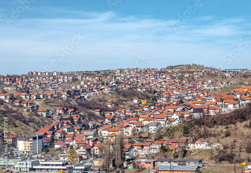 Fototapeta Naklejka Na Ścianę i Meble -  Settlement on the hill