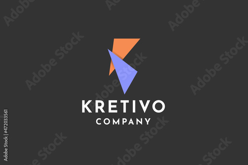 Abstract initial letter K business and technology logo design vector inspiration. Free Download Abstract initial letter K business and technology logo design vector inspiration. - GFXLoad