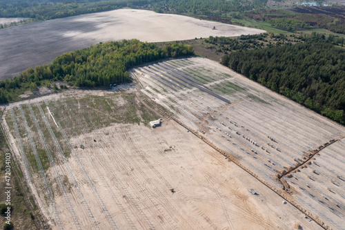 Solar station under construction. 