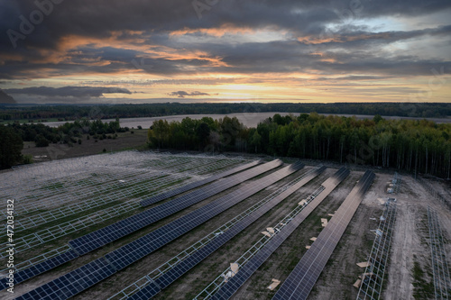 Solar station under construction. 