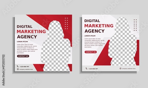 digital marketing agency social media post template