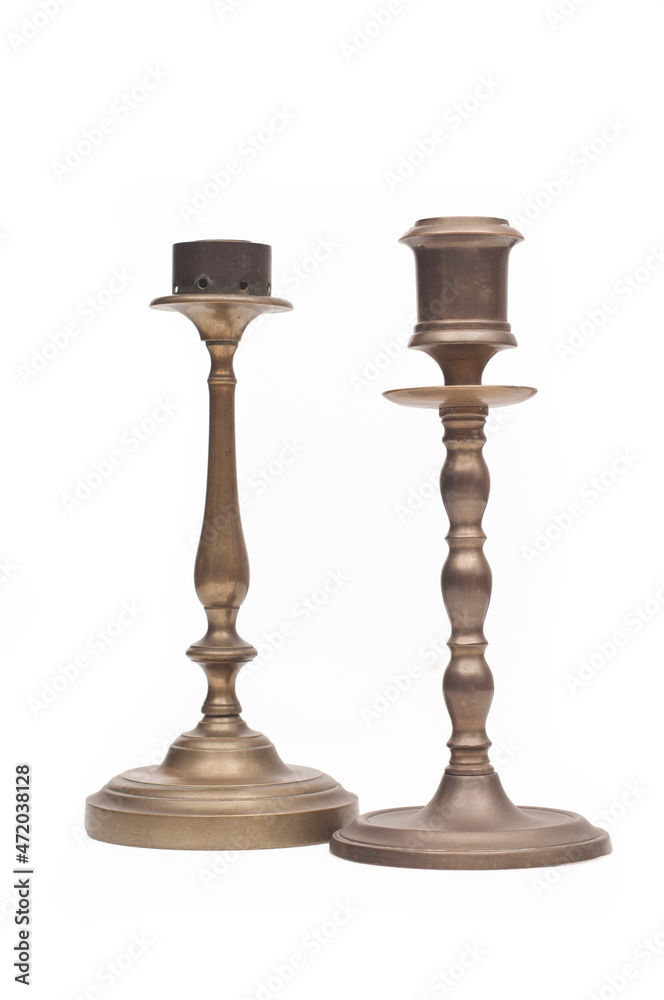 Retro candlesticks on white background Retro candlesticks on white background