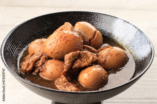 Semur Telor Tahu, is Indonesian Traditional Dish Made from Boiled Egg adn Fried Tofu, add Soy Sauce. This Dish is Kind of Comfort Food in Indonesia