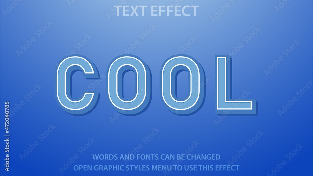 cool text effect.
Vector illustration.
Editable