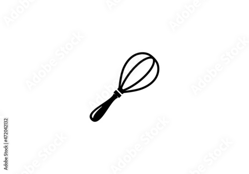 Bakery whisk simple flat icon vector illustration