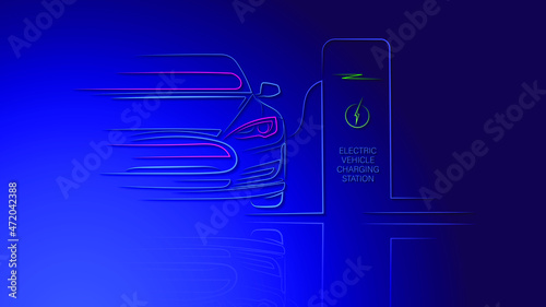 Modern design of background, banner, business card, cover for environmentally friendly modes of transport. Environmental protection concept. Future sources of renewable energy.