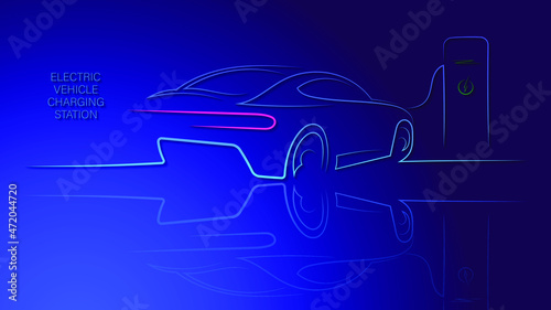 Modern design of background, banner, business card, cover for environmentally friendly modes of transport. Environmental protection concept. Future sources of renewable energy.