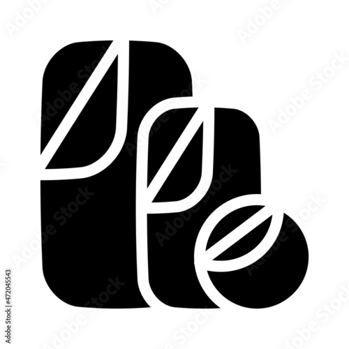 collapsible reflector glyph icon vector. collapsible reflector sign. isolated contour symbol black illustration