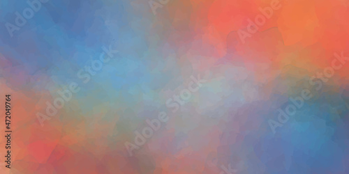  abstract watercolor orang vector background with color splashing on the paper. Abstract horizontal background