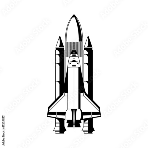 Space Shuttle Engraving Composition