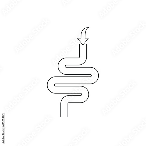 Intestine icons symbol vector elements for infographic web