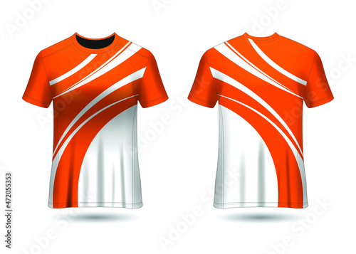 Sports Racing  Jersey Design Template for Team Uniforms Vector