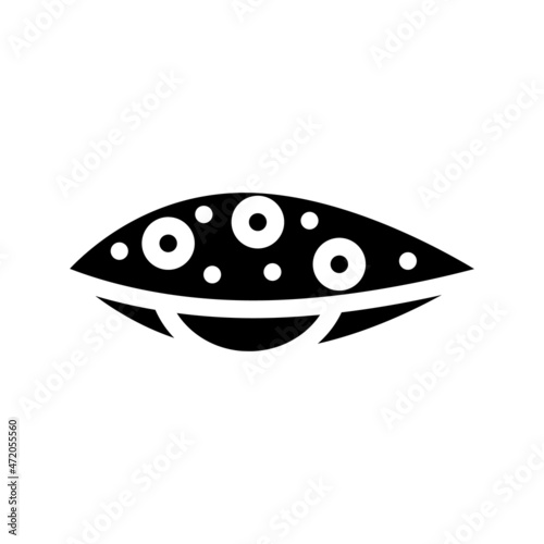 molluscum contagiosum glyph icon vector. molluscum contagiosum sign. isolated contour symbol black illustration photo