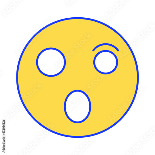 shocked Emoji Isolated Vector icon which can easily modify or edit

