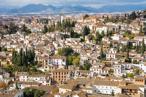 View of the Albaicin, medieval district of Granada, Andalucia, Spain © Gema