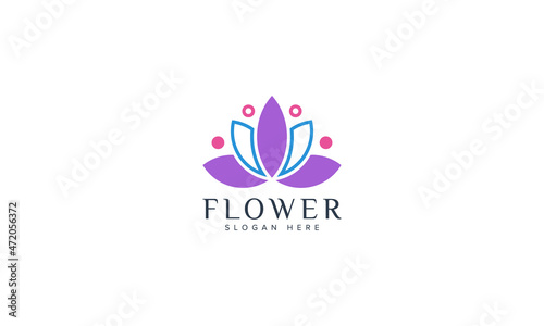Lotus Flower Logo Vector Template