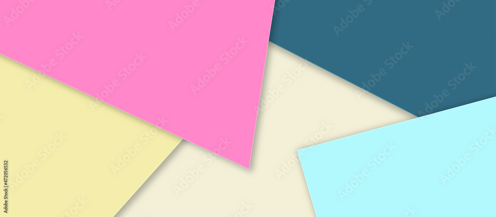 Pastel colored paper abstract texture for background. Abstract image of Stacked paper in pastel color background. Background image in pastel colours paper.