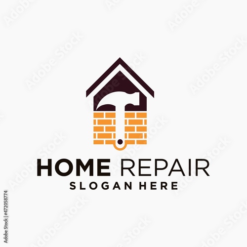 Family home renovation logo template design
real estate home improvement company logo
