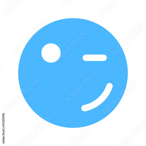 Winking Emoji Isolated Vector icon which can easily modify or edit

