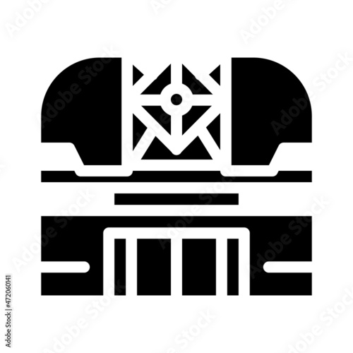 astronomical observatory glyph icon vector. astronomical observatory sign. isolated contour symbol black illustration
