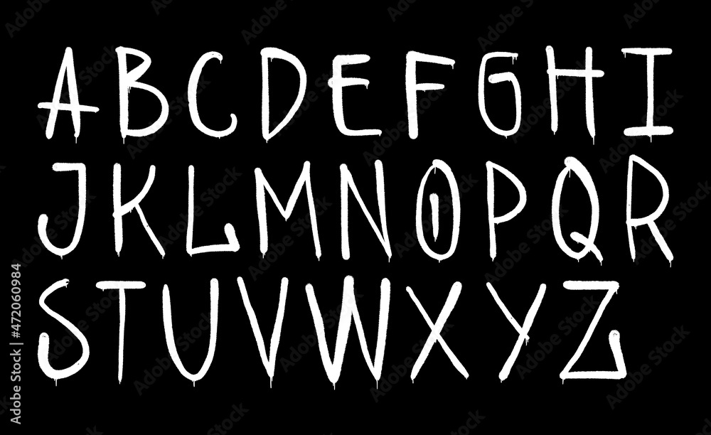 graffiti alphabet. Spray paint effect letters graffiti alphabet. Spray paint effect letters
