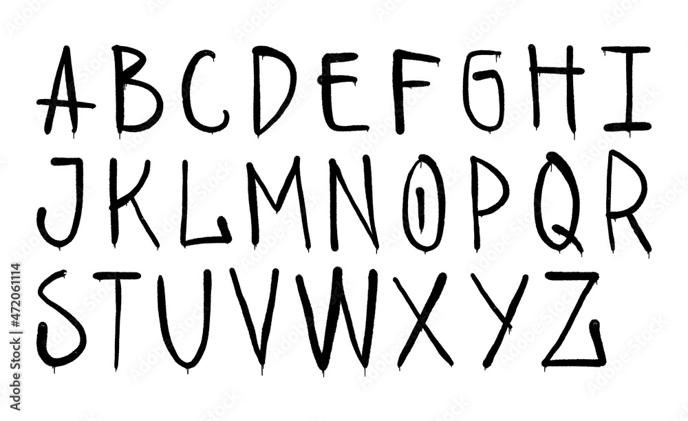 graffiti alphabet. Spray paint effect letters graffiti alphabet. Spray paint effect letters