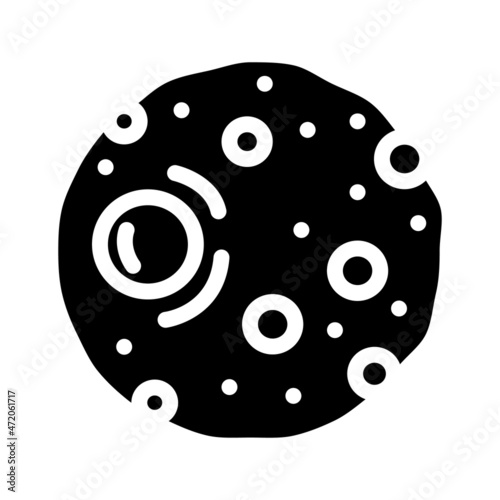 moon earth natural satellite glyph icon vector. moon earth natural satellite sign. isolated contour symbol black illustration