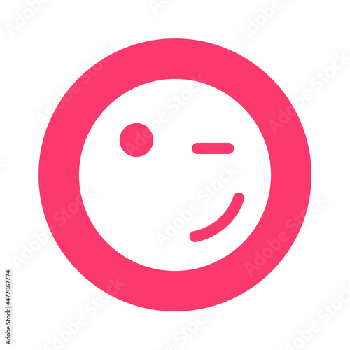 Winking Emoji Isolated Vector icon which can easily modify or edit


