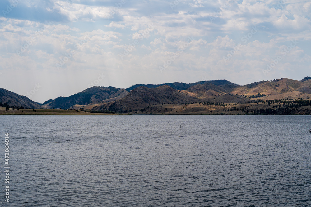 Missouri River near Helena, MT on a cloudy summer day - Gates of the Mountains Wilderness Area - Helena-Lewis and Clark National Forest