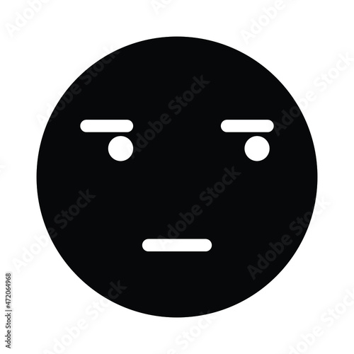 suspicious emoji Isolated Vector icon which can easily modify or edit


