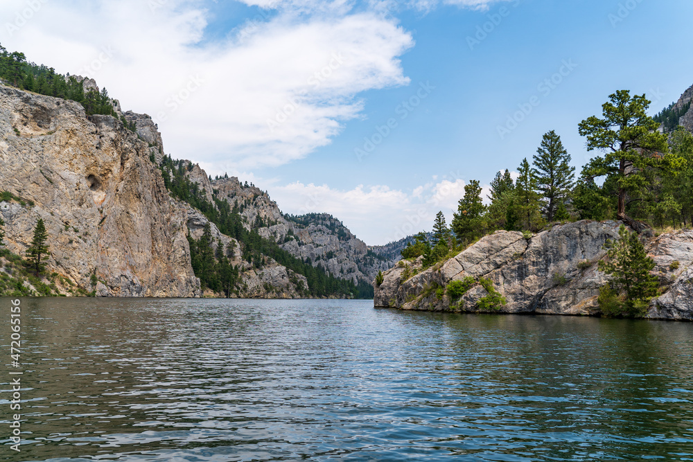 Missouri River near Helena, MT on a cloudy summer day - Gates of the Mountains Wilderness Area - Helena-Lewis and Clark National Forest