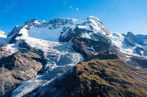 Ridge of Gorner Glacier in Pennine Alps photo