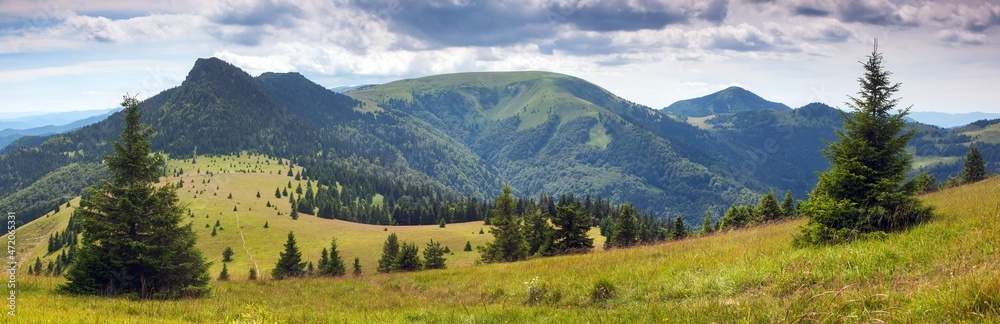 Velka fatra mountain panoramic Carpathian mountains