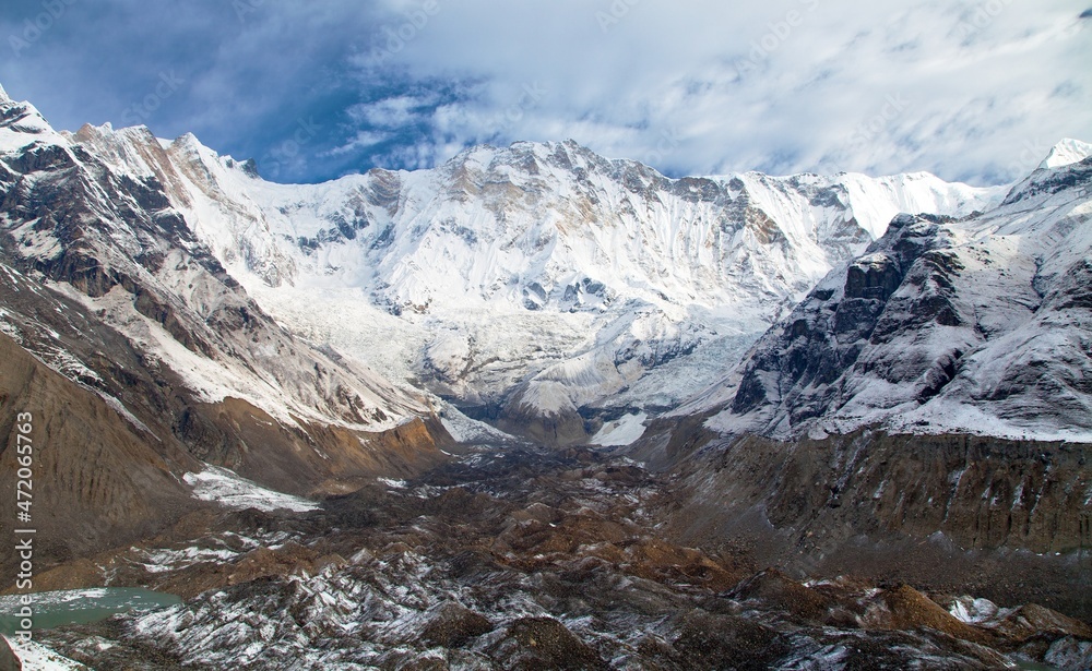 Fototapeta premium Mount Annapurna from Annapurna south base camp