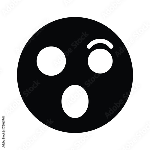 shocked Emoji Isolated Vector icon which can easily modify or edit

