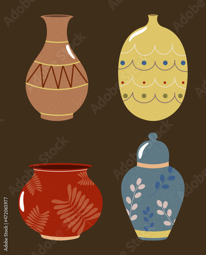 pottery vases set