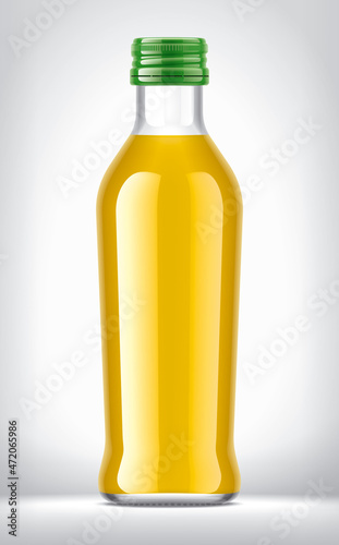 Glass Bottle on background. 