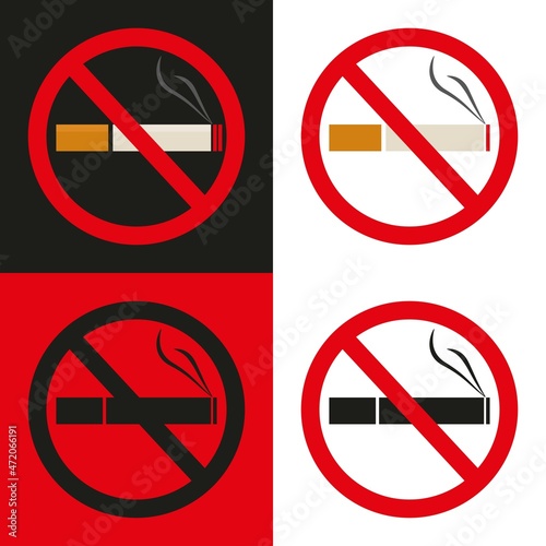 Free Download set of signs smoking is prohibited. no smoking - GFXLoad