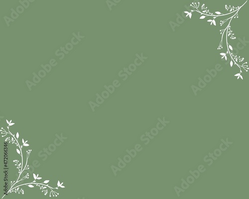 green floral background