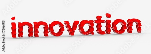 innovation 3d word modern isolated