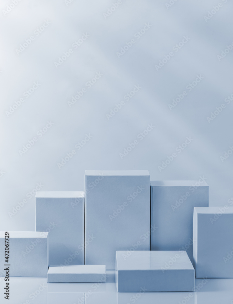 Different cube shapes podiums Different cube shapes podiums