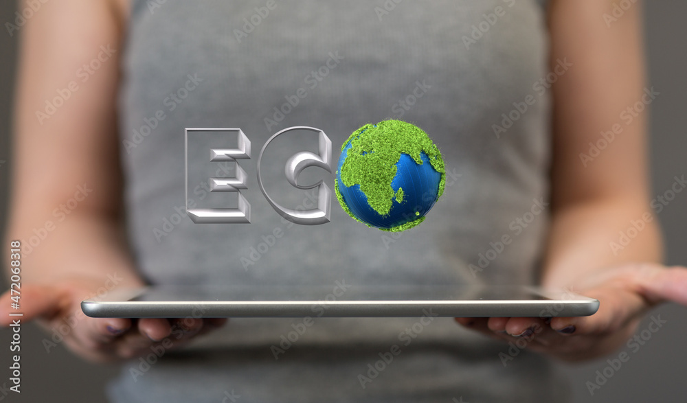 Eco inscription word on the background Eco inscription word on the background