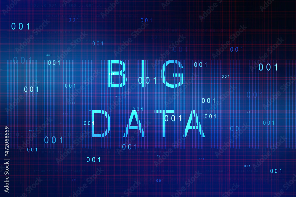 Obraz premium 2d illustration abstract Big data 