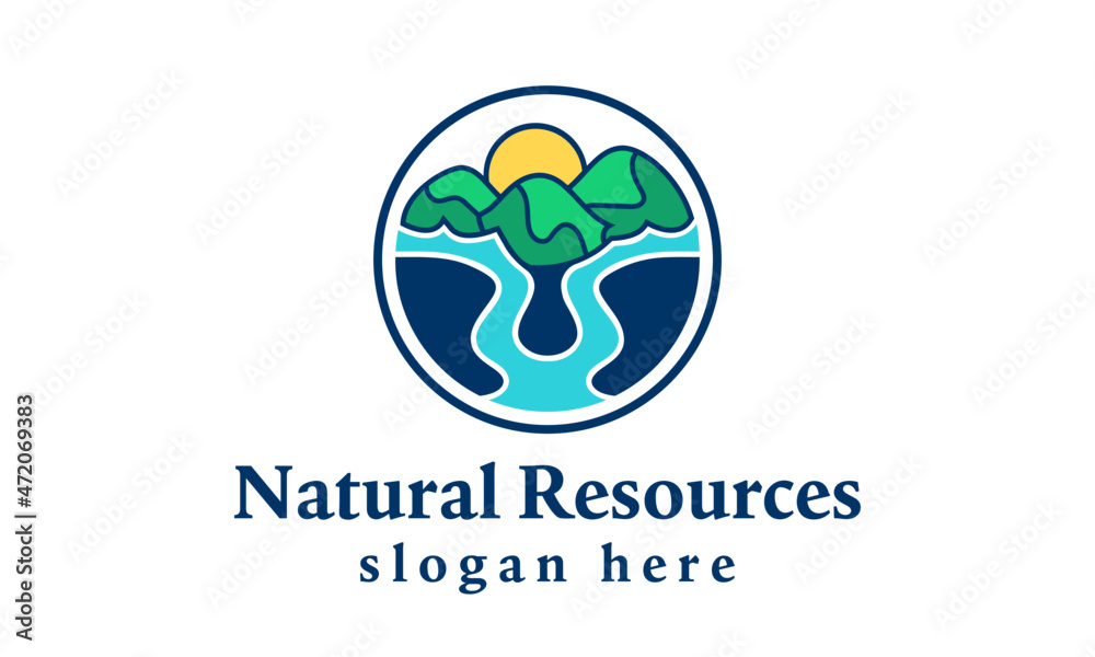 Natural Resources Park Logo Design Vector Icon Symbol Illustration.