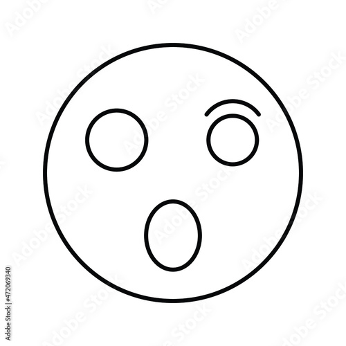 shocked Emoji Isolated Vector icon which can easily modify or edit

