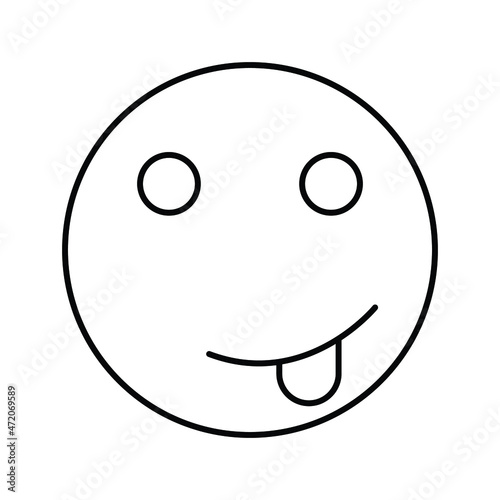 tongue emoji Isolated Vector icon which can easily modify or edit


