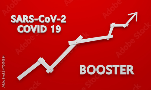 graphic symbol of covid 19 in front of background - 3D Illustration