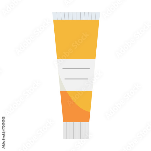 Tube on white isolated background. Vector flat illustration design