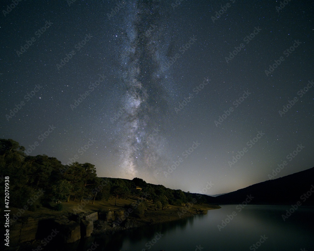 milky way over the river milky way over the river